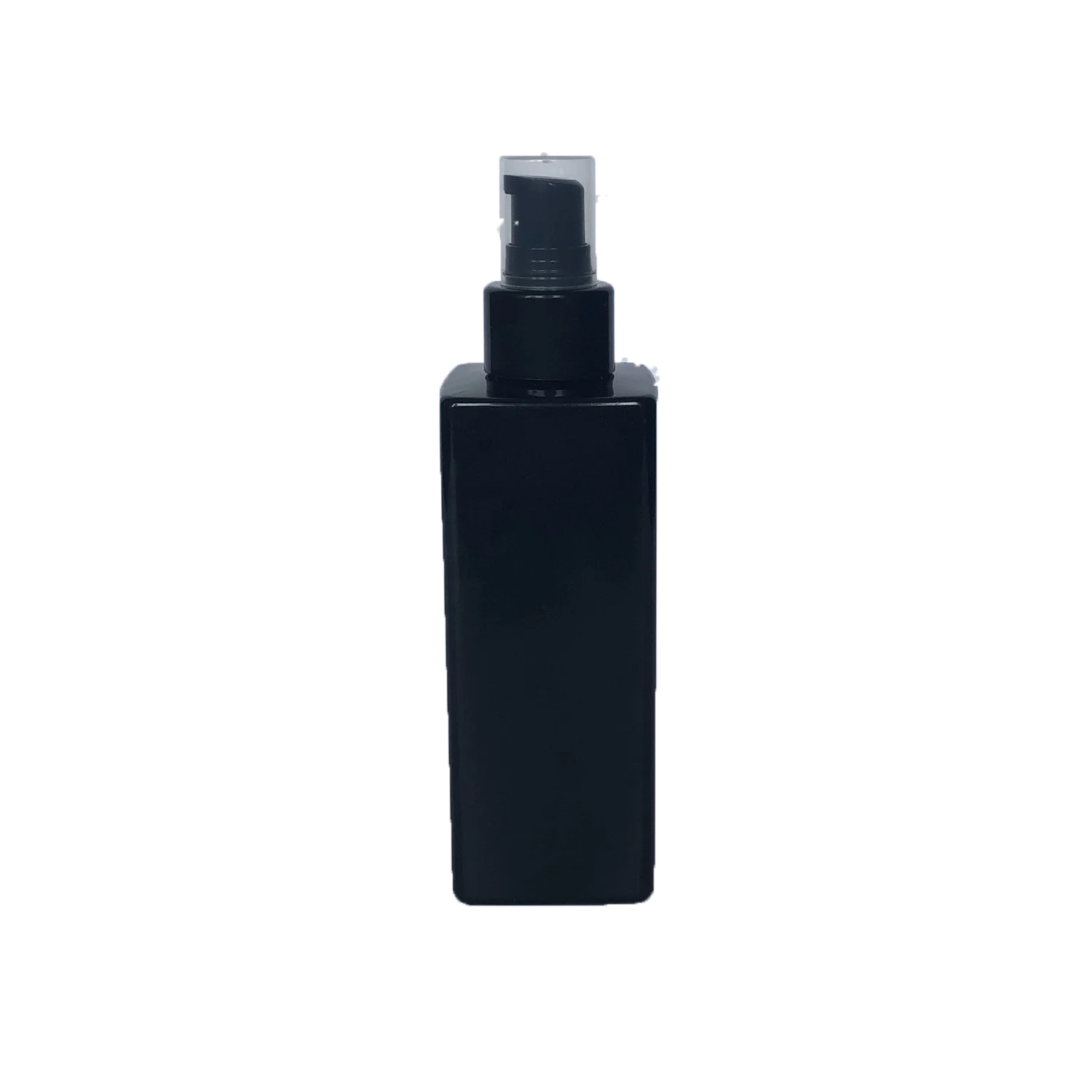 6.7oz 200ml square Opaque Black Plastic Shampoo Pump Spray Bottle