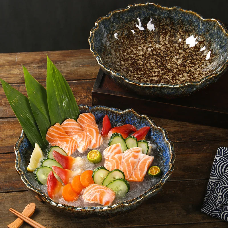卸売クリエイティブ刺身ドライアイスプレート食器日本サーモン