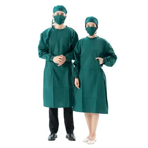 Wholesale Plus Size 100% Cotton Woven Nurse Scrub Sets Unisex Hospital Use Medical Spa Work Wear Doctors