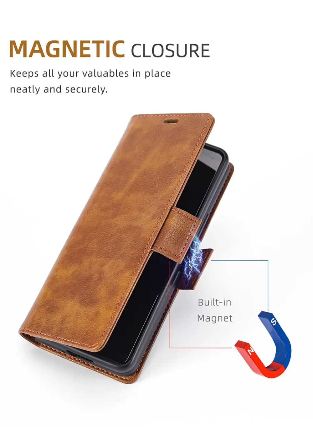 product laudtec with wallet card slot stand phone cases for samsung z fold 7 6 leather shockproof business back cover customized sjk1061-4