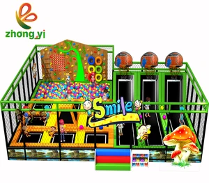 Shopping Mall Indoor Trampoline Park Gym Jumping Bed Bungee Trampoline for Children and Teenager