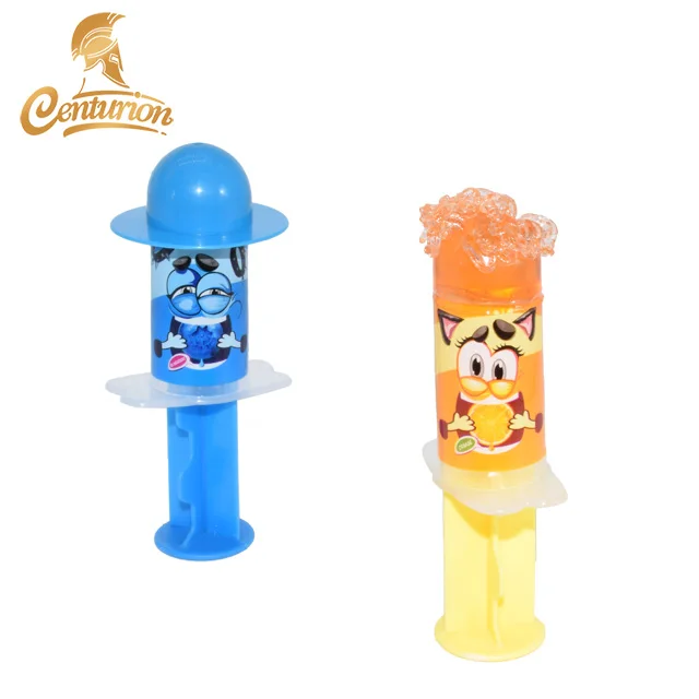 Funny sweet dog shape fruit flavor spray liquid candy