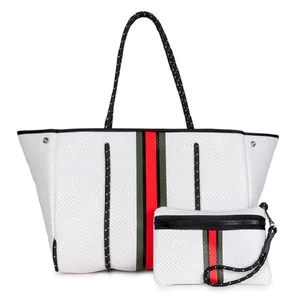 Customize Fashion Large Neoprene Handbag Summer Women Tote Beach Bag
