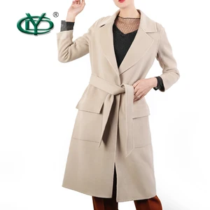 Wholesale Customized Warm Wool Woman Coat Pockets Ladys Cashmere Coat Factory Offered