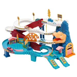 EPT Wholesale Dinosaur Winding Mountain Highway Track Car Dinosaur Climbing Hills Rail Parking Lot Toy