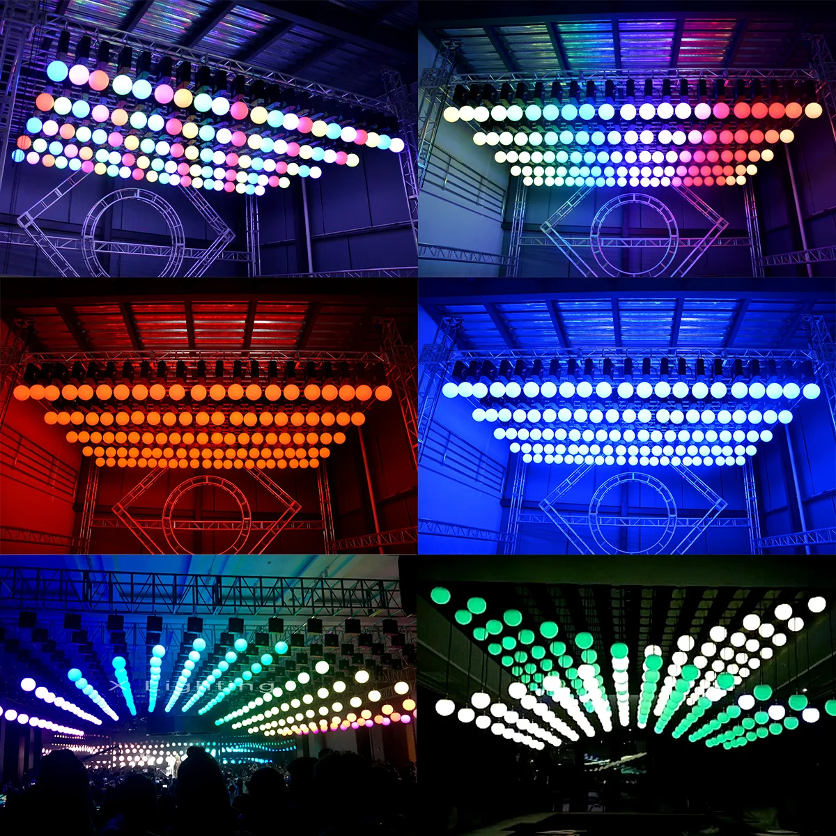 DMX Motor Control Kinetic Lights LED Lifting Ball Stage Event Lights