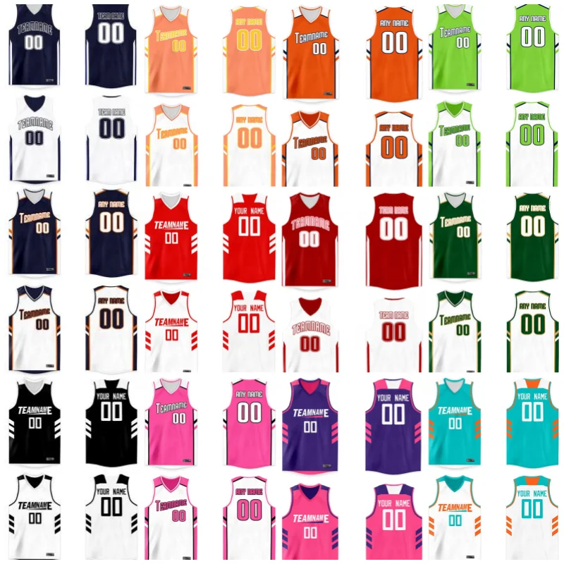 Custom Men Kids Youth Basketball Jerseys Printed Reversible Mesh Blank