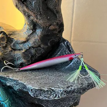 Japanese-Style Little Jack Luminous Fast-Sinking Metal Jig Iron Plate Bait 60g 80g 100g Sea Fishing Quick-Pulling Mackerel Squid – Metal Jig – view 2
