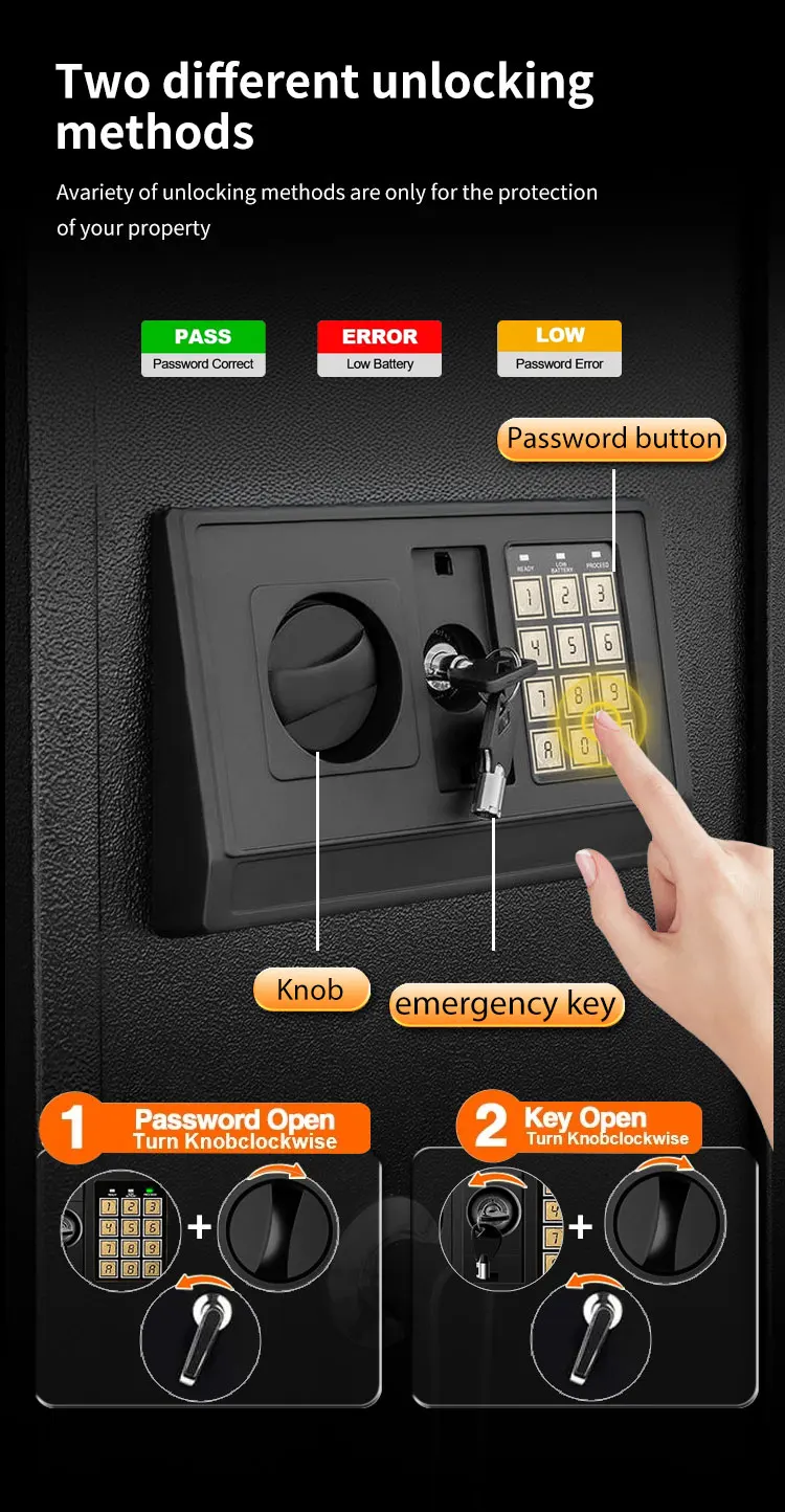 CEQSAFE American Storage Hidden Safe Gun Boxes Wholesale With Key Lock factory