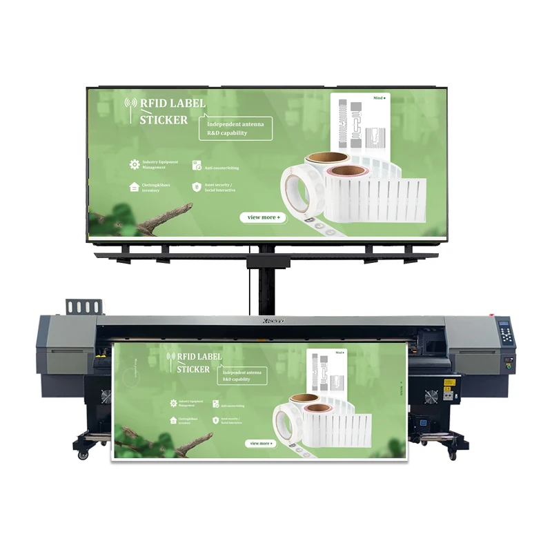 Factory Custom Konica 512i Solvent Printer Indoor/Outdoor Advertising 3200mm 4 Heads Solvent Inkjet Printer