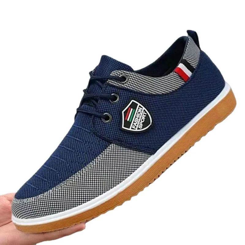 Chaussures De Loisirs Homme En Toile Blanche - Semelle En Caoutchouc Antidérapante - Style Décontracté