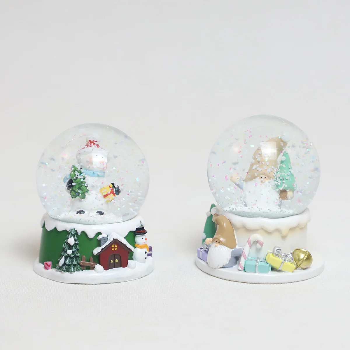 2024 christmas custom made snow globes ornament hand blown 100mm wholesale clear glass christmas ball ornaments