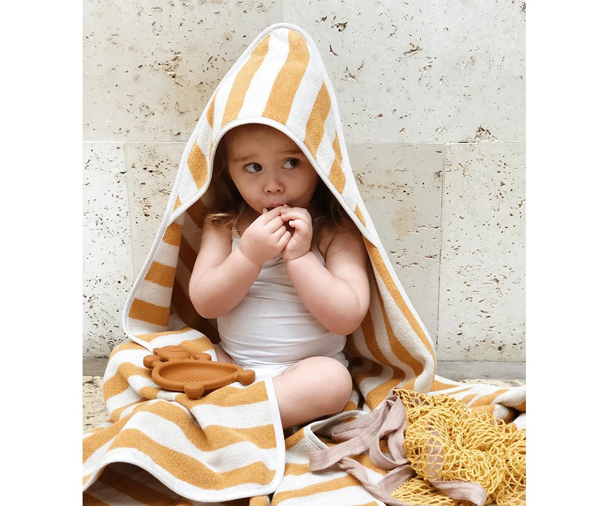 OEKO-TEX 100 Certified Baby Hooded Towel Organic Cotton Soft Hooded Beach Poncho Kids Towel factory