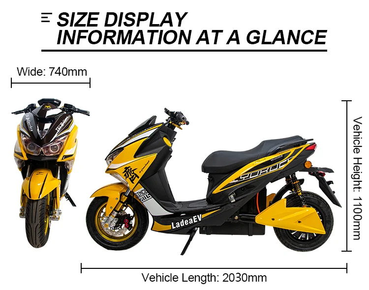 Customized OEM 72V 4500W full size electric sport motorcycle