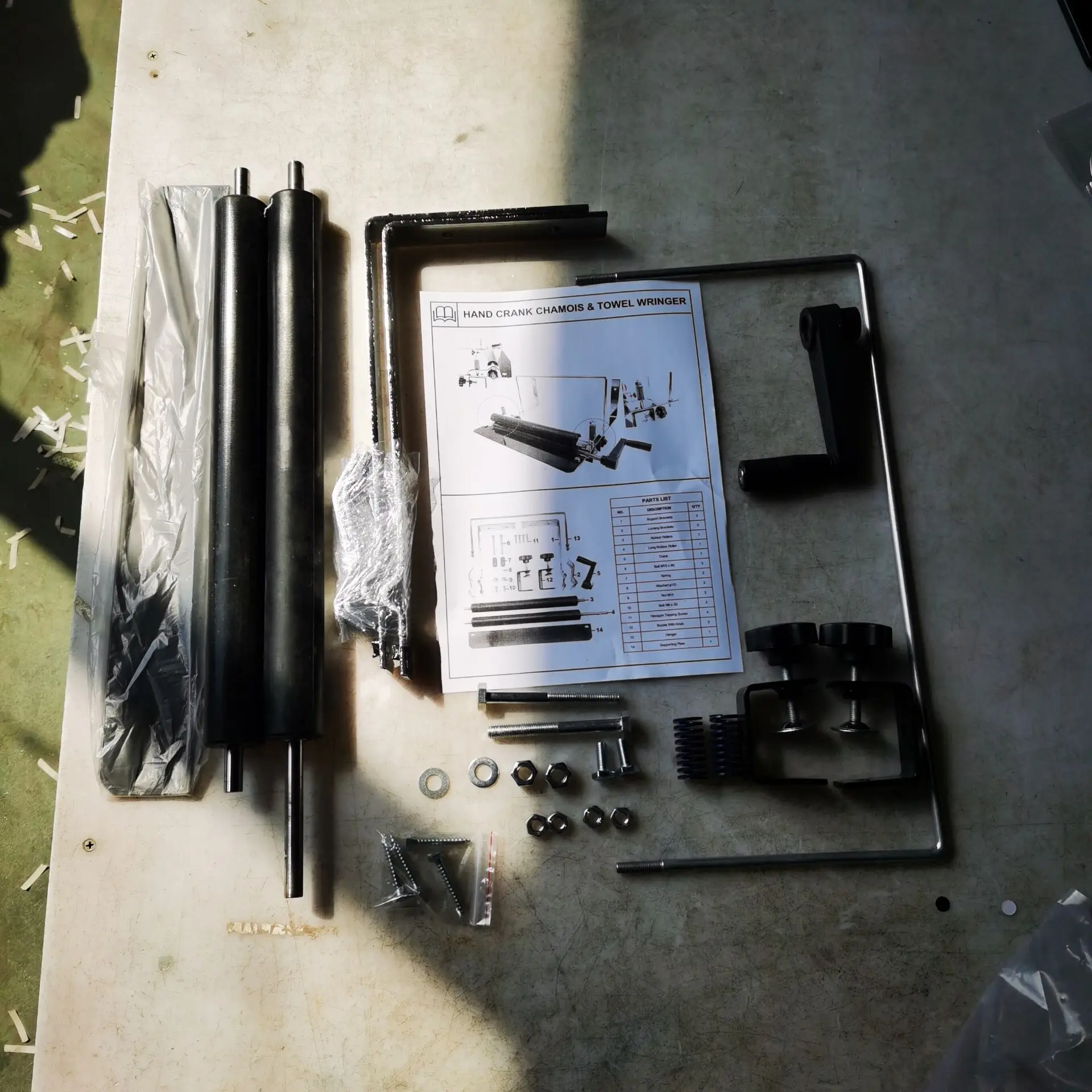 Hand Crank Chamois & Towel Wringer Manual Clothes Wringer Car Wash
