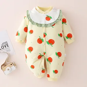 Baby Jackets Thickened Onesie Fall Suit Baby Spring and Autumn Warm Romper Crawling Newborn Winter Cotton Clothes