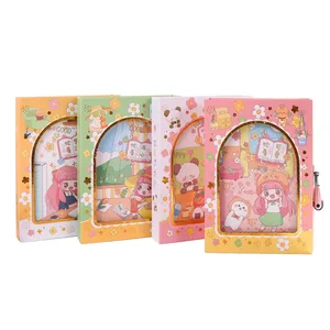 Factory Hot Sale Stationery Little Girl Flower  Delicate Student Diary Journal Gift Notebook with Lock