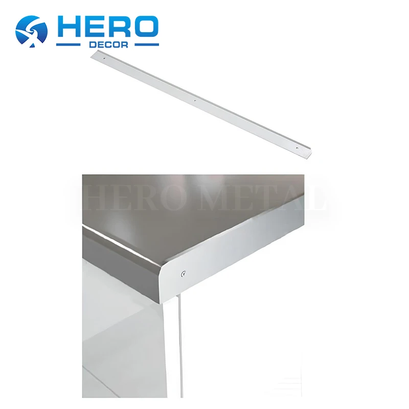Free Sample Aluminium Kitchen Worktop Joining Trim Silver 600 mm End Straight Corner Joint Kitchen Edging Strips