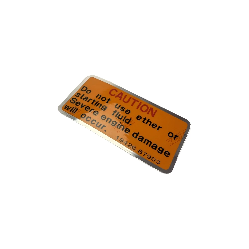 D1005 Label 19426-87903 for Kubota Engine Parts Factory 3