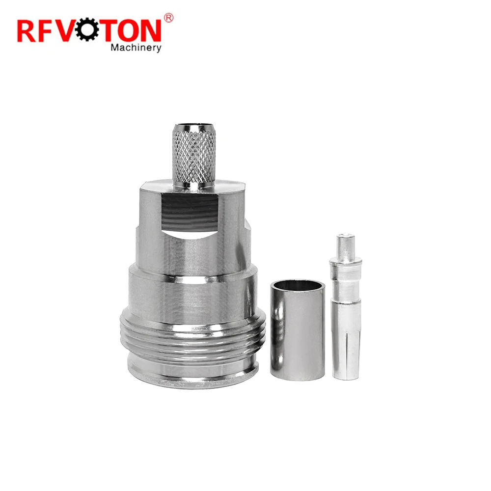 Factory Supply Mini 4.310 Din L20  Female Jack Hembra  Crimp WTR240  RG8X  Rf Coaxial Connector (rf)  Converter Rohs in Stock