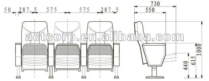 VIP Luxury Theater Cinema Chair Auditorium Chair with Writing Tablet for  VVIP Stadium Seats