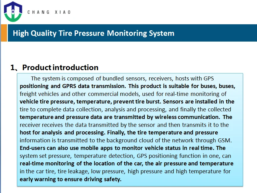 Intelligent Tire Management System Real Time 4G GPS Tracking T-Box Receiver Bluetooth Transmission Truck TPMS Sensor