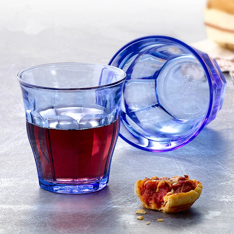 Duralex Colored Glass Wholesale 3 oz Drinking Glasses Blue Glass Tumbler