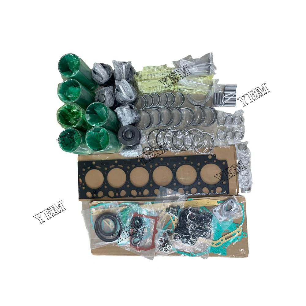 D6D Rebuild Kit With Piston Ring Liner Cylinder Gasket Engine Valves Bearings Set for Volvo