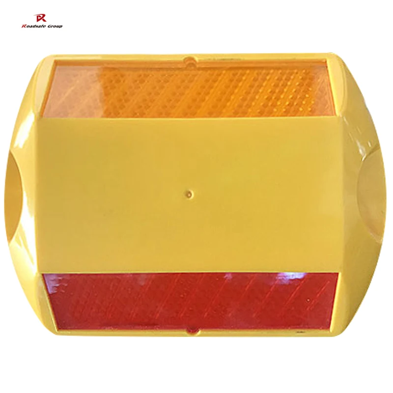 Reflective White Red Yellow Traffic Safety Pavement Road Marker Durable Raised Side Cat Eyes ABS Plastic Road Stud
