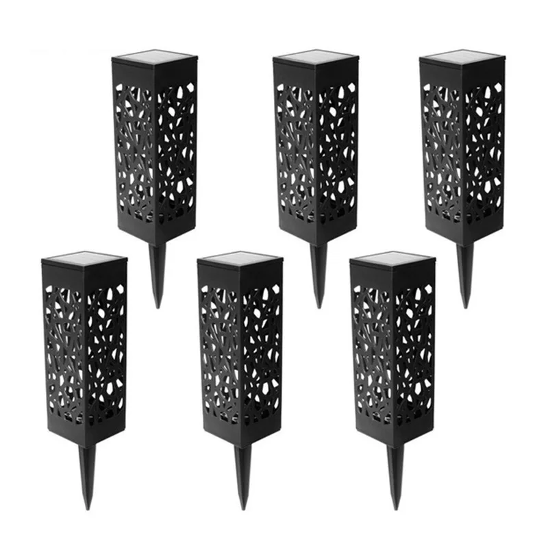 Outdoor Waterproof Hollow Camping Site Plugged Stainless Steel Lamp Solar Lights