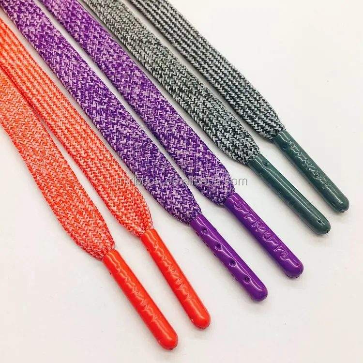 Custom various kinds colors fashion logo shoe laces customized wide polyester flat shoelaces