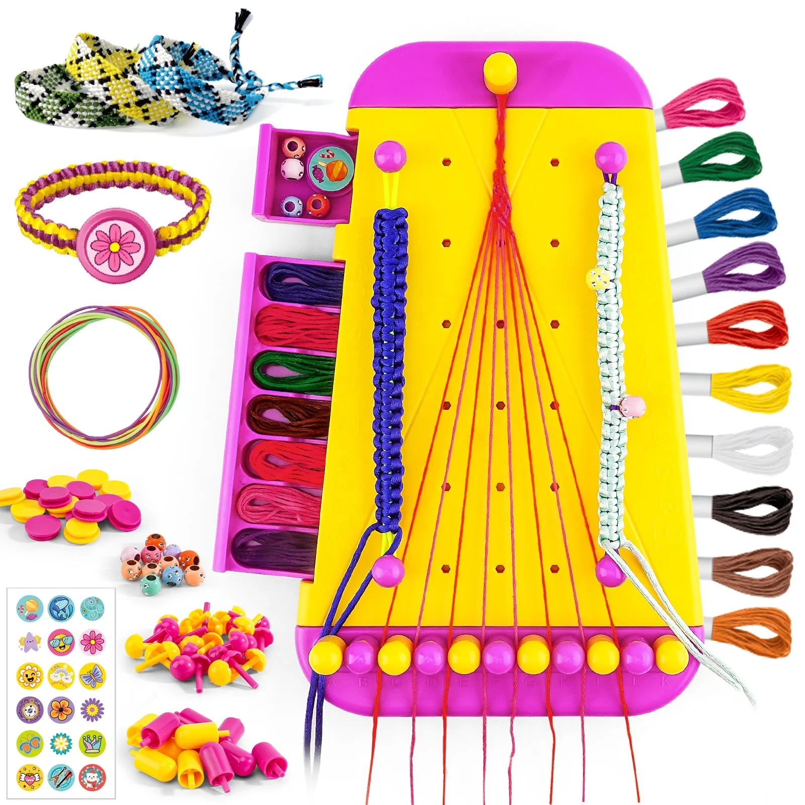 Kaili Weaving Kit Bracelet String Maker Art-and-craft Toy Set