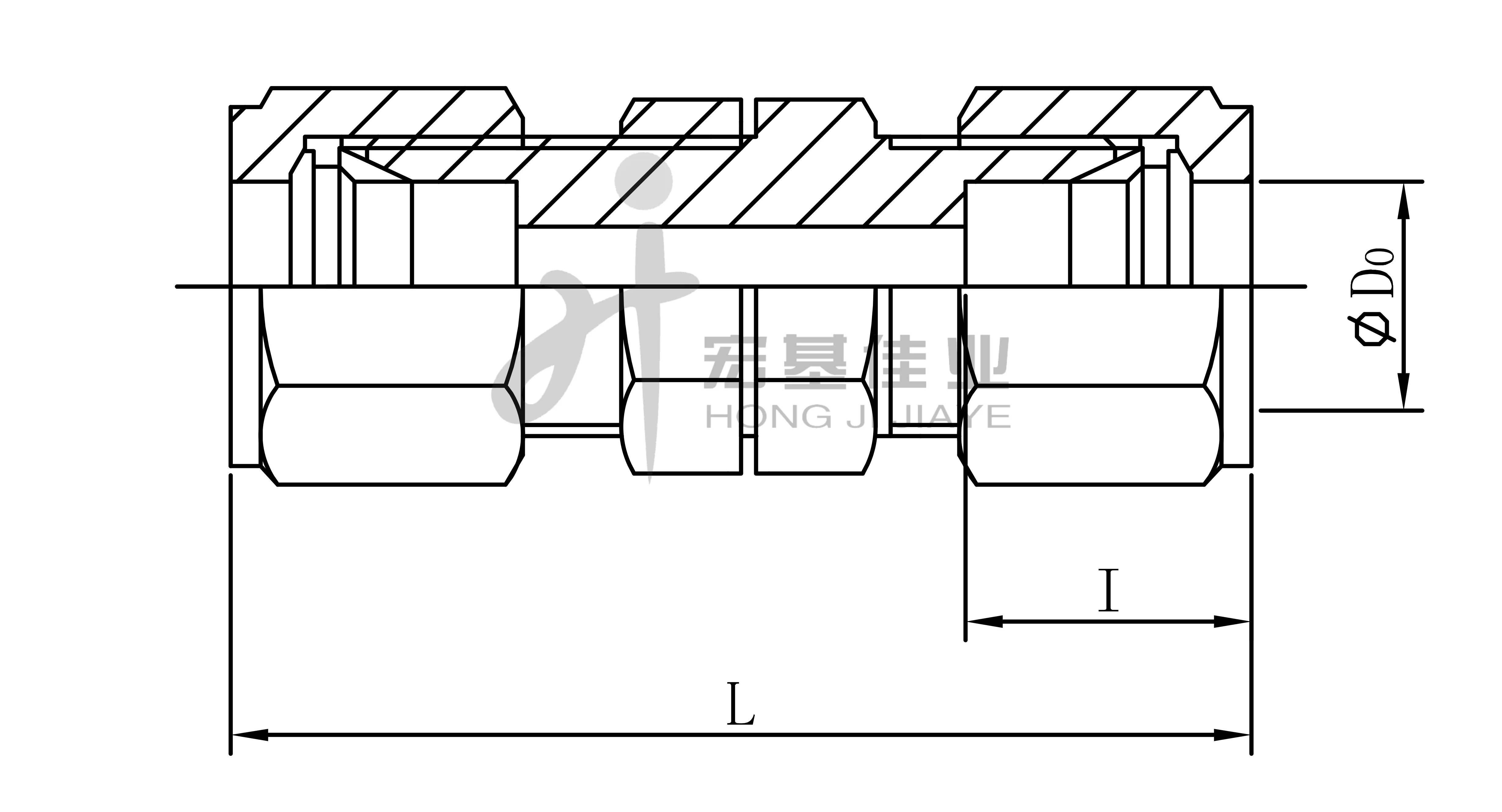 Stainless Steel Tube Fittings Series Bulkhead Union 6000psi Hydraulic Fitting 1/2" Tube Od 1/8