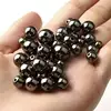 Gun-black straight-hole pearls, one pound