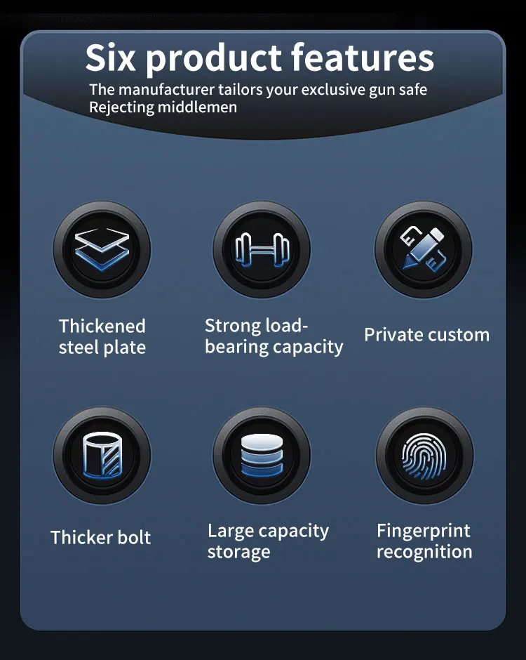 CEQSAFE American Fingerprint Safe Home Value Storage Box Digital Biometric Safe Box details