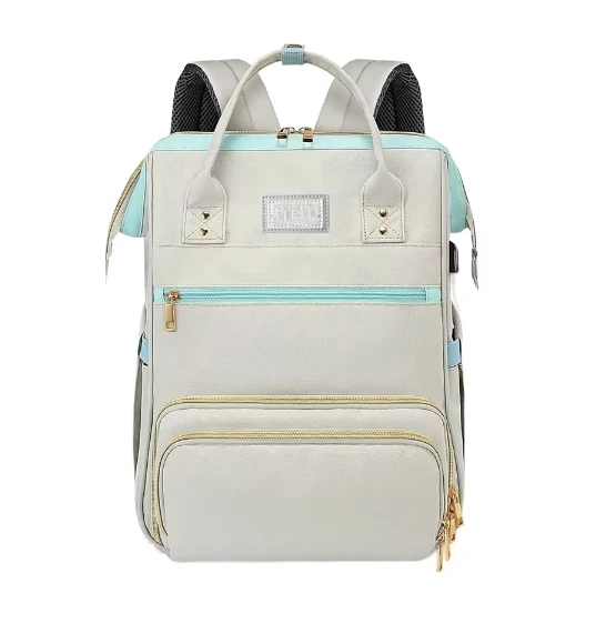 Stylish 15.6 Inch Laptop Backpack with Insulated Lunch Box display picture 2