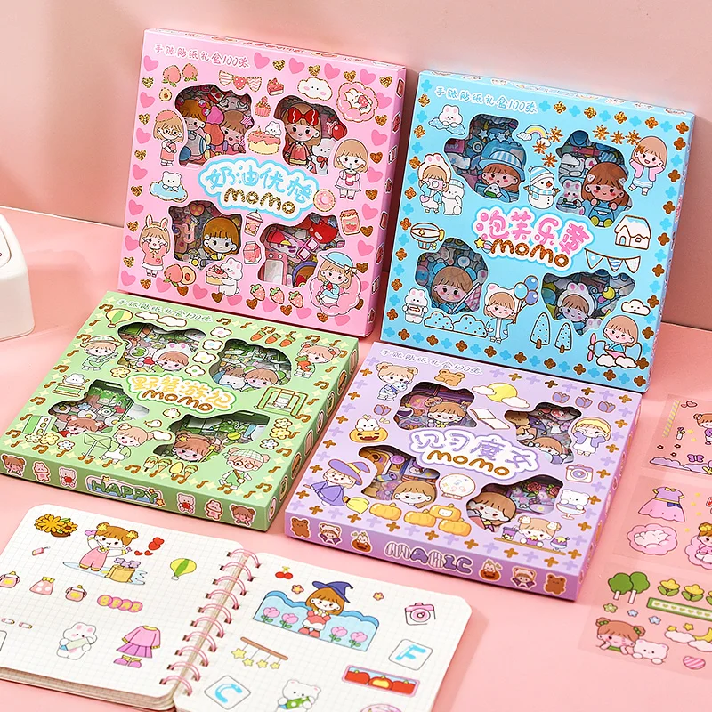 Stickers Kawaii Filles Scrapbooking Materiel Sticker Set 160pcs