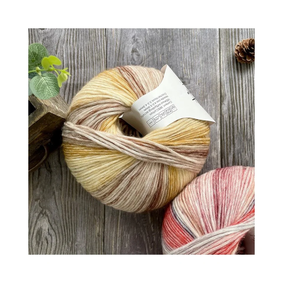 High Tenacity Design Handmade Gradient Colour Cake Yarn Soft Crochet Yarns