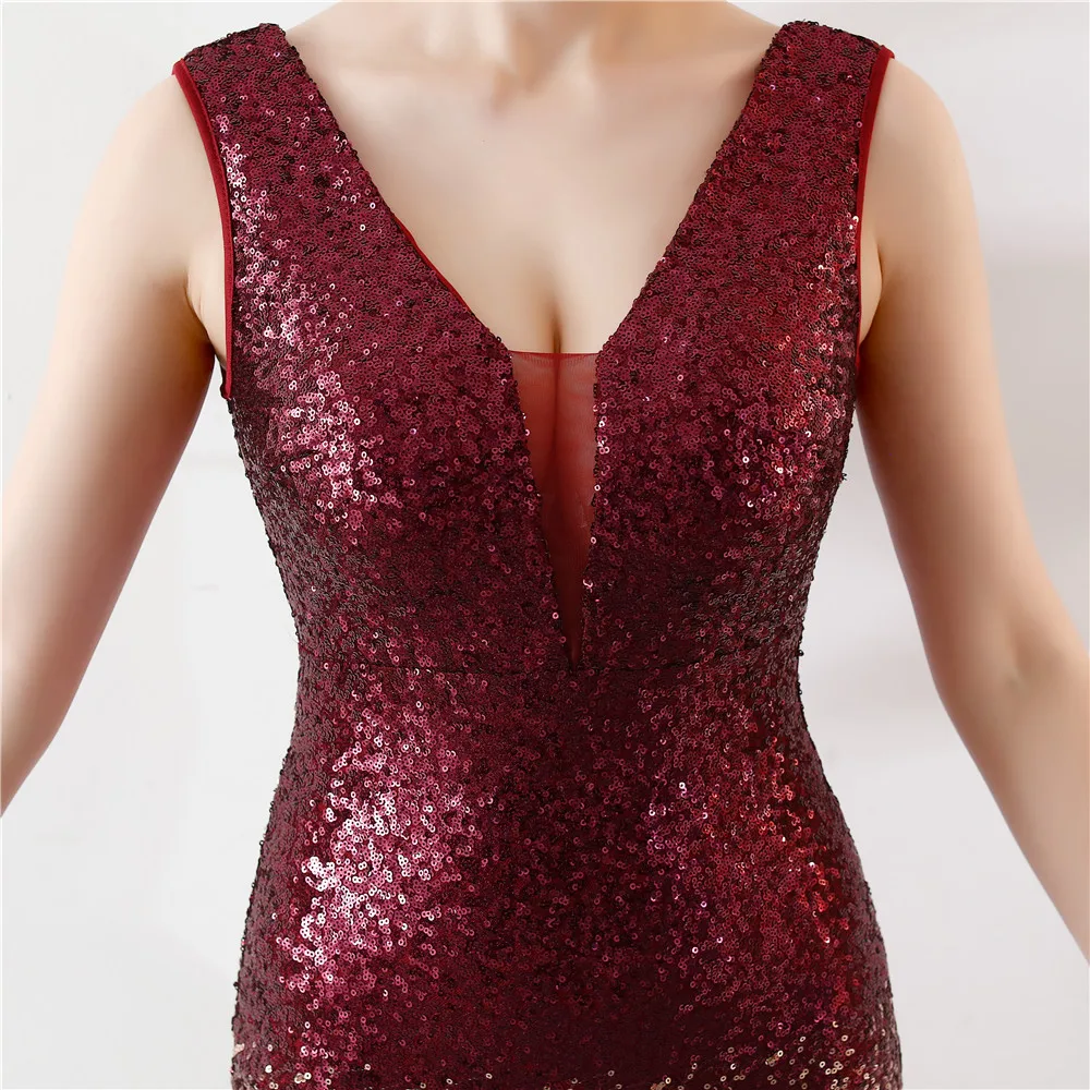 Dress irregular deep V backless | 2mrk Sale Online