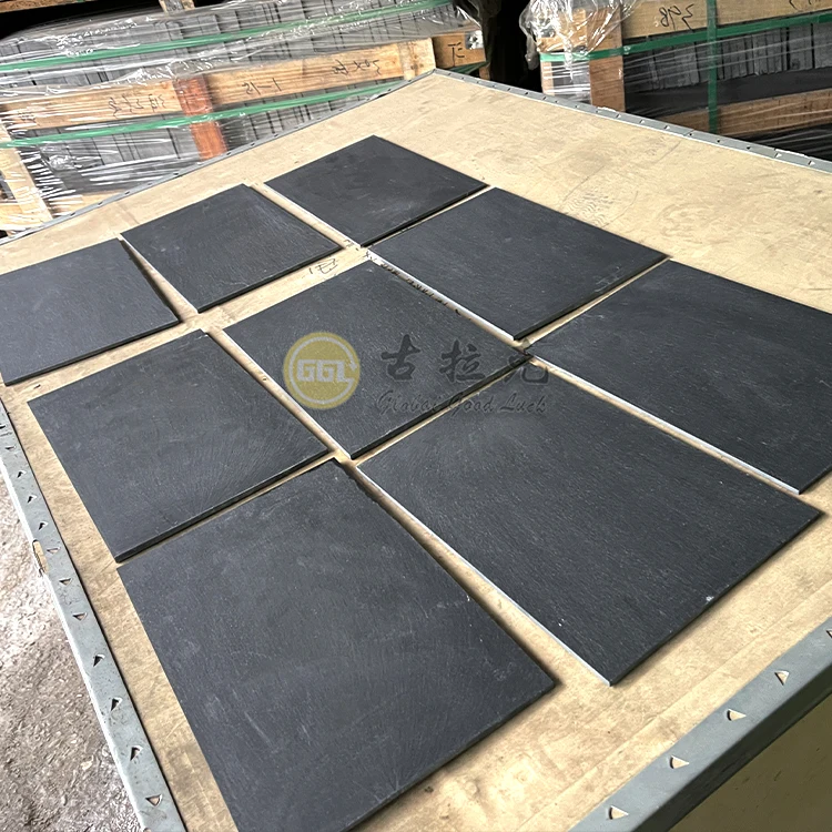 China Factory Natural Stone Black Roof Slate Tiles For Villa Slate Roofing supplier