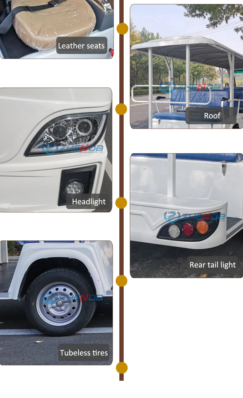 Electric Bus New Sightseeing Buggy Car 6 Seats Big Space with Cargo Box ...