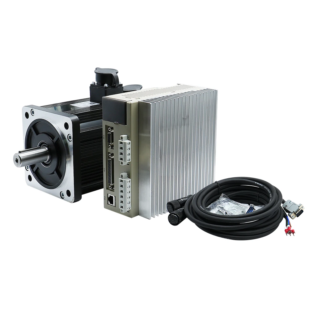 HLTNC Servo Motor 80ST-M04025 AC Induction Motor 220V 2500 Rpm 12 N.m High Peak Torque for CNC Machine Tools