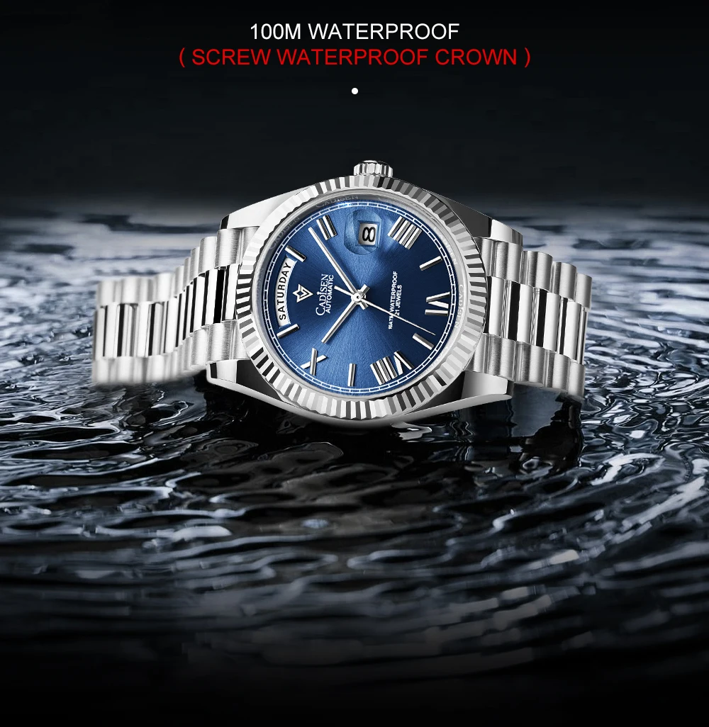 CADISEN 8185 Men's Japan MIYOTA 8285 Mechanical Watch Luxury