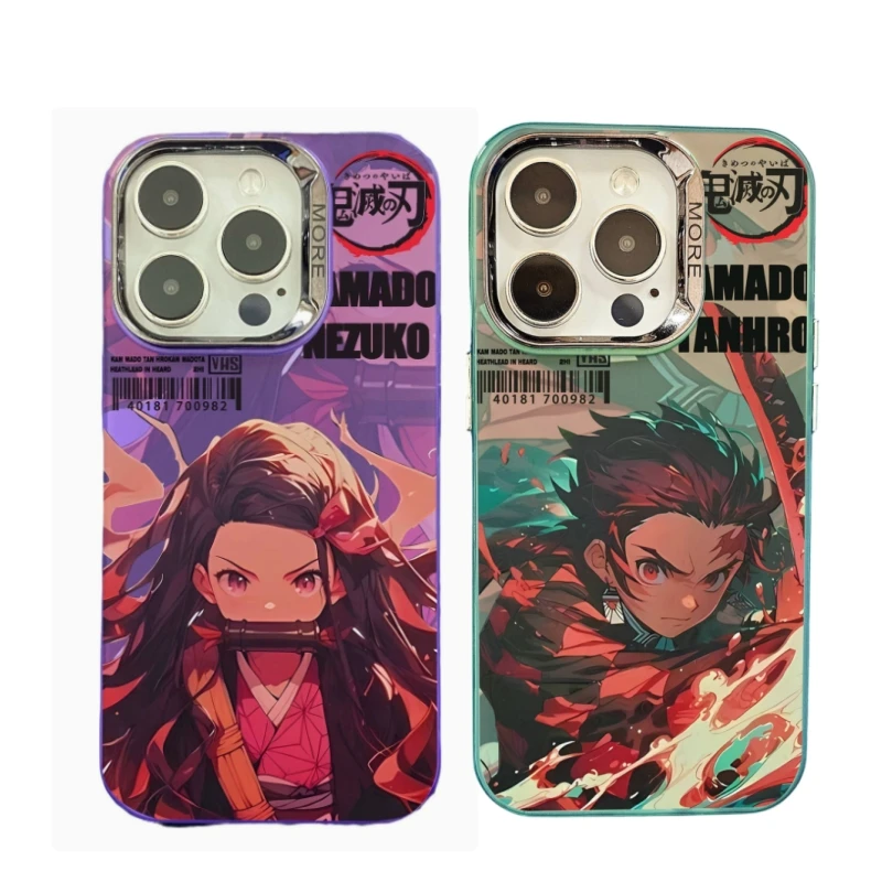 Demon Slayer 3D Silver Phone Case for 15 Pro Max