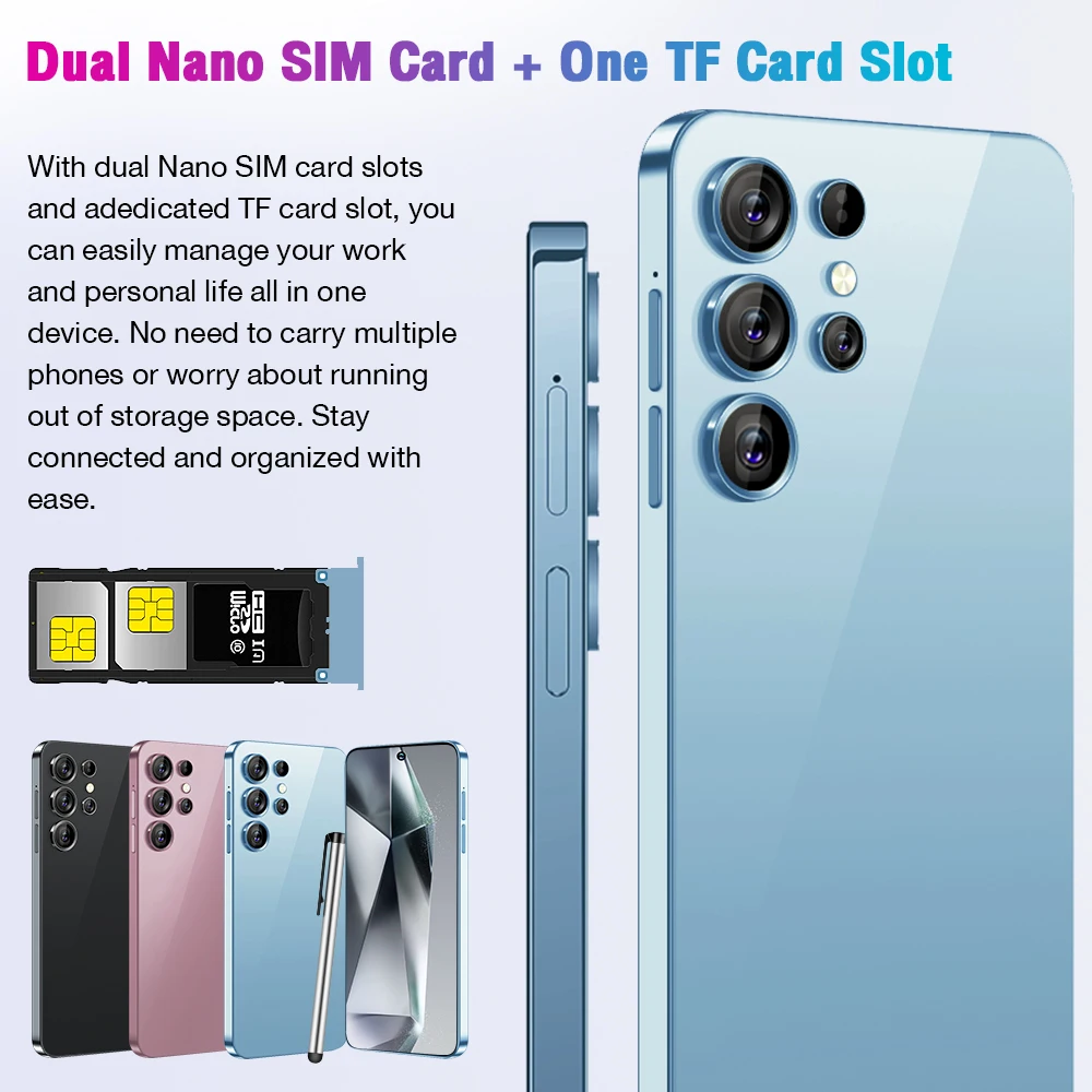 Original S24 Ultra 5G Smartphone S24 Ultra AI Celular Baratos Big Screen Big Battery 5g AI Mobile Phone Factory Price