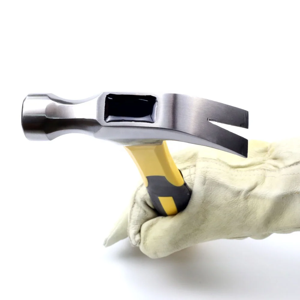 American Type 8oz 16oz 20oz Claw Hammer With Plastic Coated Fiberglass Handle