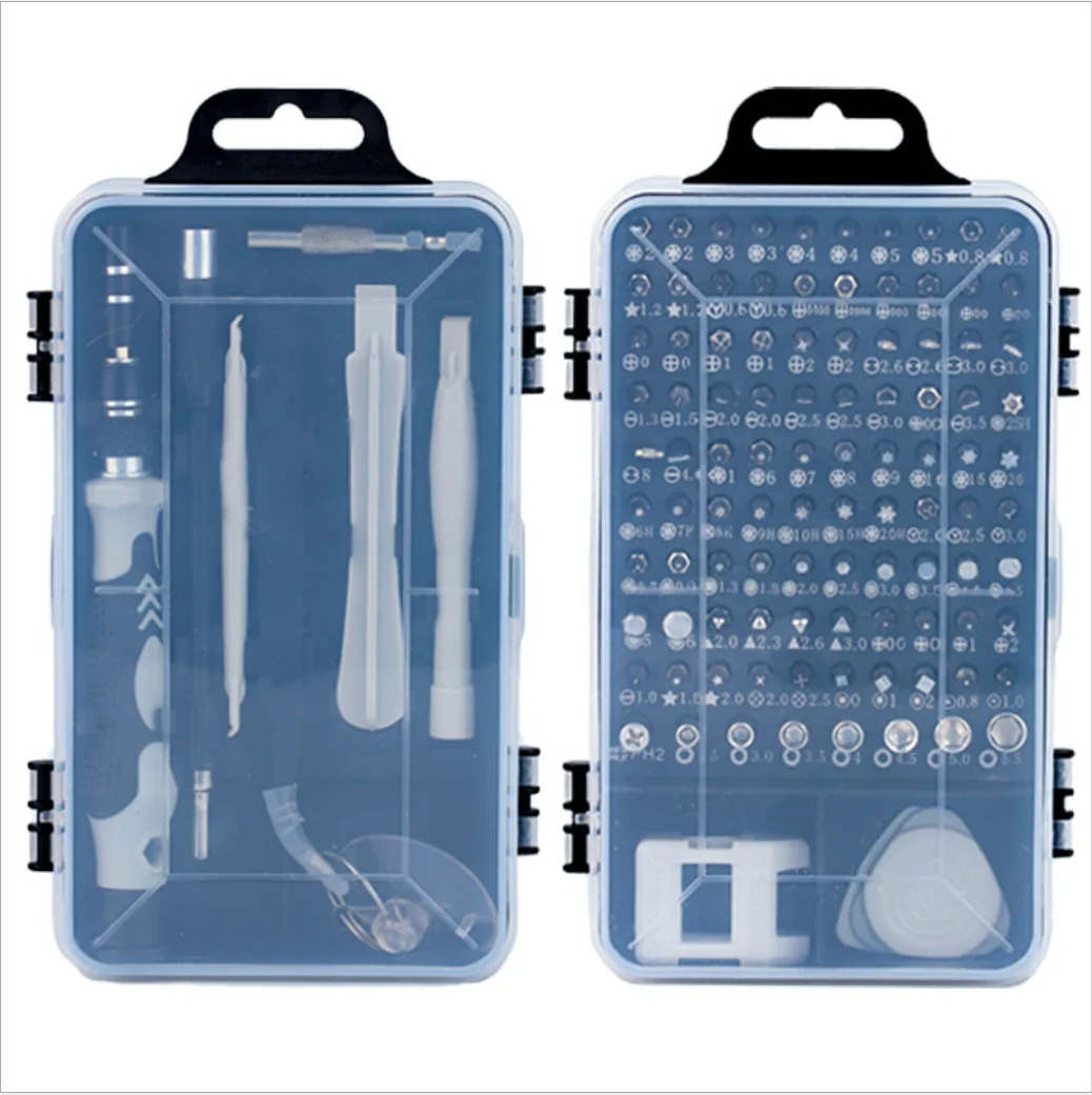 Multifunctional Screwdriver Set Mini Precision Screwdriver 115 in 1 Plastic DIY OEM Plastic Case ZINC Mini Plastic Tool Box HEX