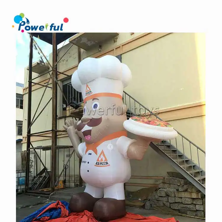 Customized Inflatable Pizza Chef Cooking Man Model