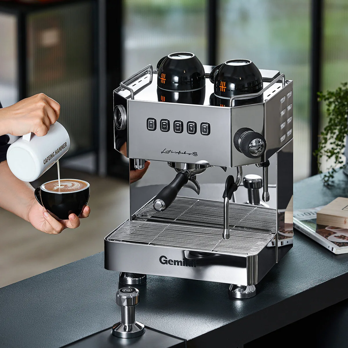 Gemilai エスプレッソマシン ステンレス