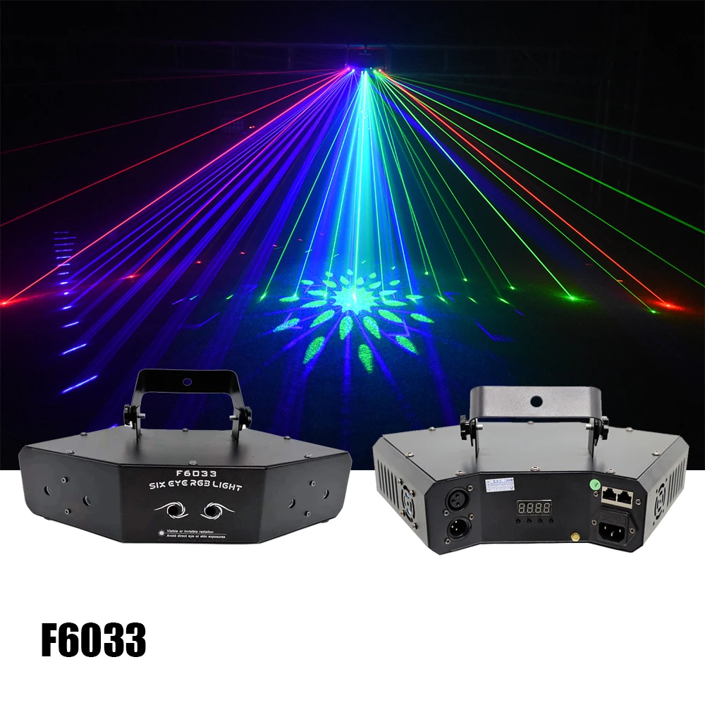 RGB Six-Eye Scan Laser Light - Disco DJ Party System